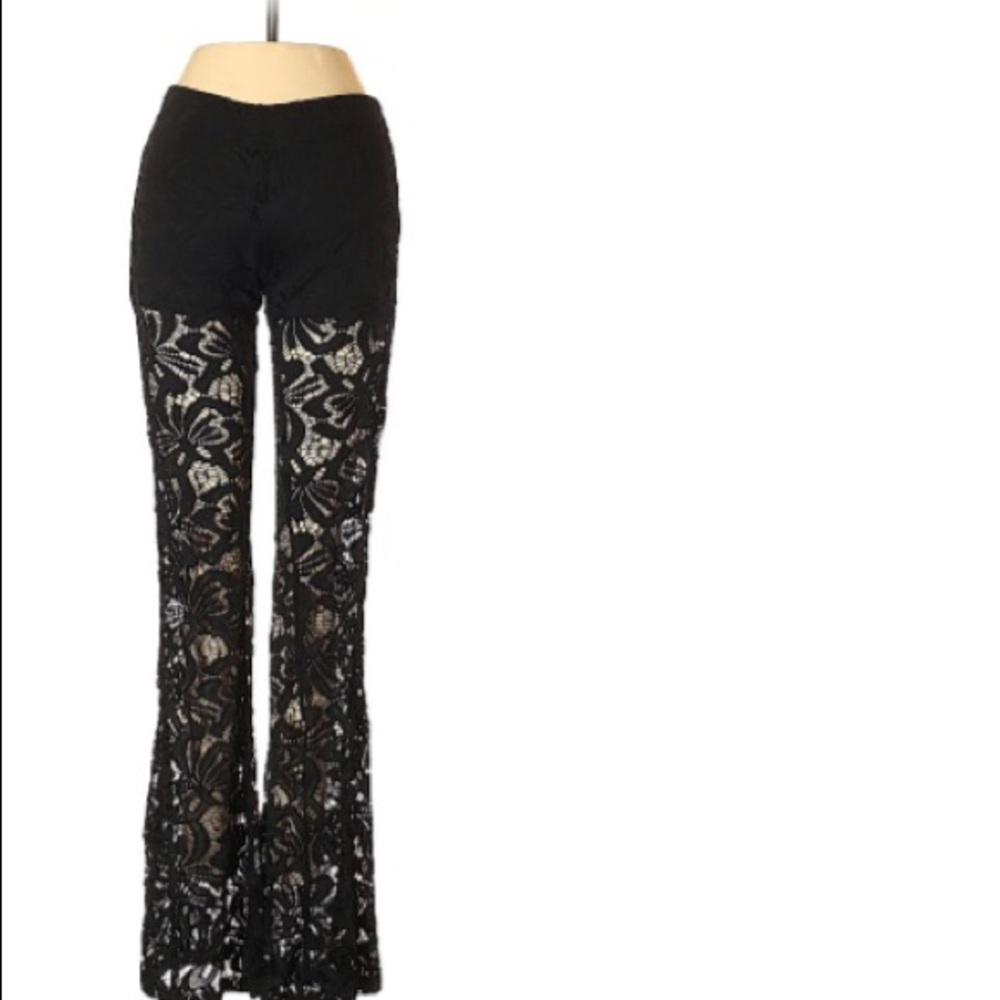 Black lace pants w/built in shorts